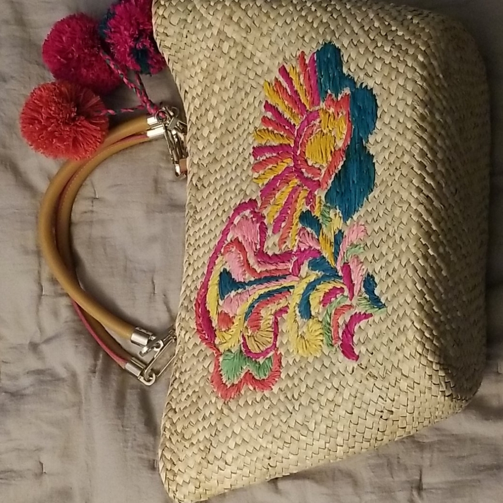 Designer Trina Turk straw bag